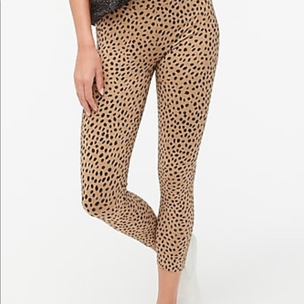NWT J.CREW cropped animal print leggings